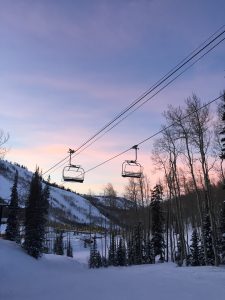 snowshoeing to Deer Valley dining