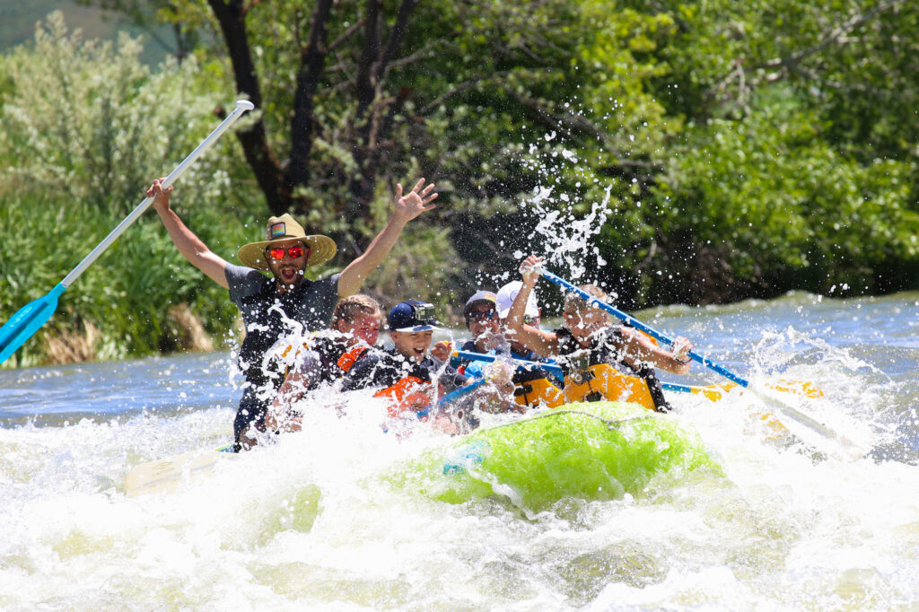 splashy whitewater rafting on the Weber River